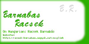 barnabas racsek business card